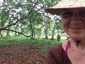 Walking Elias planting site at Delicias