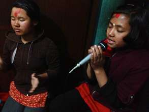 Children practicing singing.....