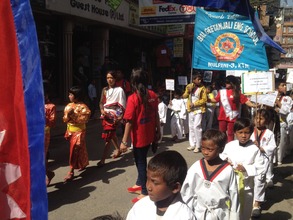 Childern participating in Rally