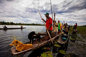 Villagers use the river for a variety of needs