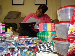 Volunteer Taking Inventory
