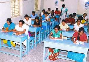 Tsunami affected girl students