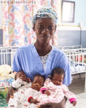 The Triplets with Their Mom (July 2019)