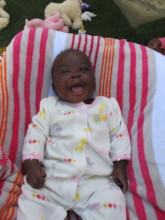 Baby E saying thank you