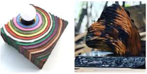 Kuo-Chuan burns wood as an artistic expression