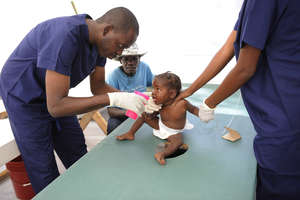 Michelle being treated at a Merlin CTU.