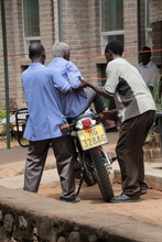 patient travels by motorbike as ambulance broken