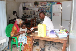 In the laboratory at St Peter's Hospital