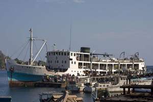 Ilala Ferry being loaded