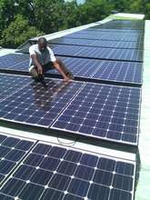 Solar panels installed on the Hospital roofs