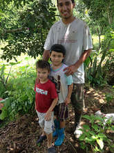 Jose Gonzalez and his two nephews, volunteers all