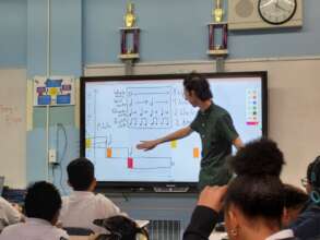 Joshua Kinney Teaches 6th Grade Music Class