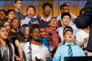 Choir students sing with passion!