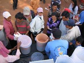 CWP demonstration to a local village by IDE Staff