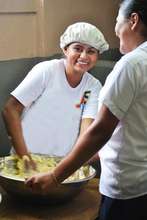 SAT student in bakery