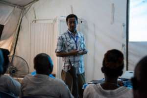 Esubalew conducts a mental health training