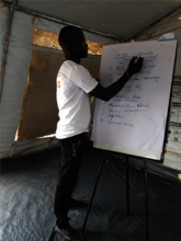 Kenyi conducts a training on post-abortion care