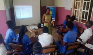 Students in class at the Kajo Keji school