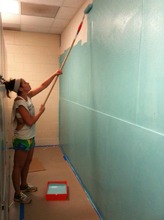 Painting the cat-intake area