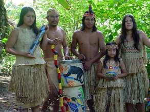 Majima, second from left, a Maleku shaman