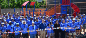 Ribbon cutting of new playground