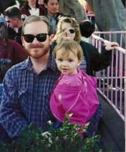 Tara as a young Club member, with her dad