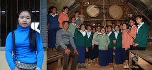 Boch (left), seen here posing with fellow students