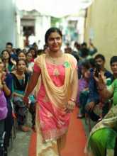 Ramp work by students at Special Needs Centre