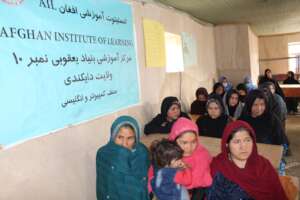 Literacy class at a learning center