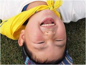 "I love to throw myself on the grass."
