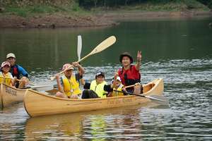 canoe down a river