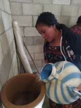 A mother prepares the filter