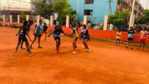 Bhavadharani Playing her game