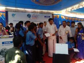 HOPE School Students receiving the award