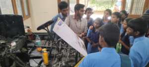 Students at the lab