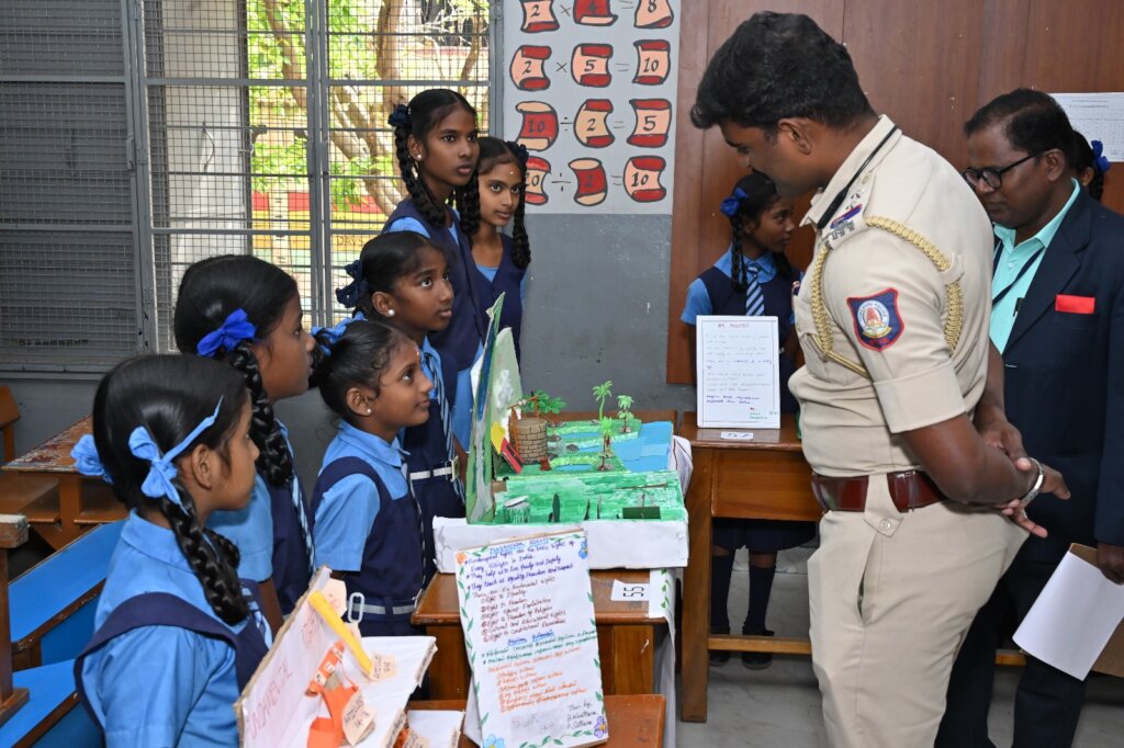 Students explaining their models