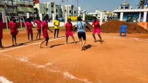Hope school girls practicing at winter camp