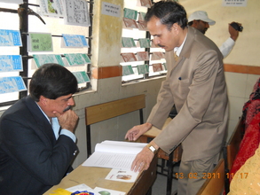 Mr.Dheerendra Sharma & a Visitor looking centre