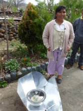Local leader using solar oven