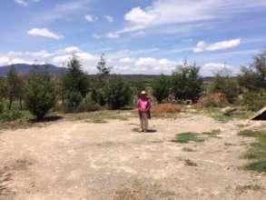 Local leader at the community center terrain