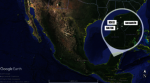 The location of the 3 Mayan communities.