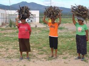Women carrying firewood