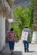 Walking back with solar pots