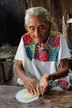 Dona Apolinaria and her new fuel efficient stove