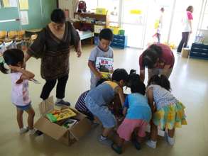 Delivering books to children