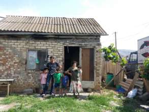 Artur, Christine and family at the shack