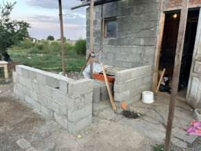 Arthur and Christine's home with work ongoing