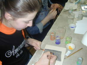 Hard at work in our enamel workshop