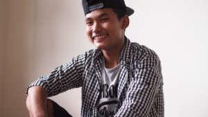 Santosh. "I'd like to help victims of the quake"