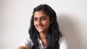 Sumi, an earthquake survivor and a participant